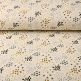 Double Gauze Fabric Dots and Stars Natural