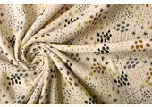 Double Gauze Fabric Dots and Stars Natural
