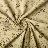 Double Gauze Fabric Dots and Stars Sand