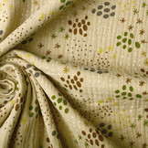 Double Gauze Fabric Dots and Stars Sand