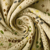 Hydrofiel Stof Stippen en Sterren  Zand