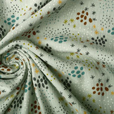 Hydrofiel Stof Stippen en Sterren Licht Oud Groen