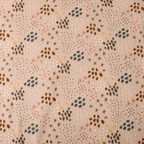 Double Gauze Fabric Dots and Stars Powder Pink
