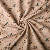 Double Gauze Fabric Dots and Stars Powder Pink