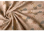 Double Gauze Fabric Dots and Stars Powder Pink