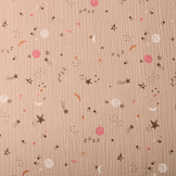 Double Gauze Fabric Sleep Tight Powder Pink