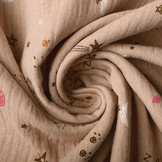 Double Gauze Fabric Sleep Tight Powder Pink