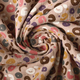 Double Gauze Fabric Panther Powder Pink