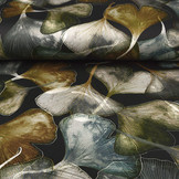 Digital Stretch Cotton Ginkgo Black