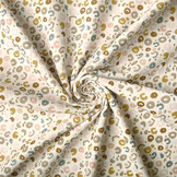 Baumwoll Musselin Stoff Panther Creme