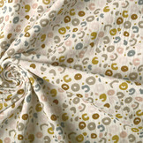 Baumwoll Musselin Stoff Panther Creme