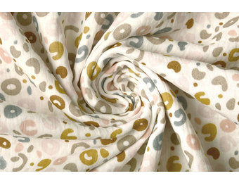 Double Gauze Fabric Panther Creme