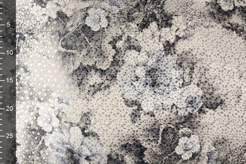 Brocade Diamond Motif Timanti Grey