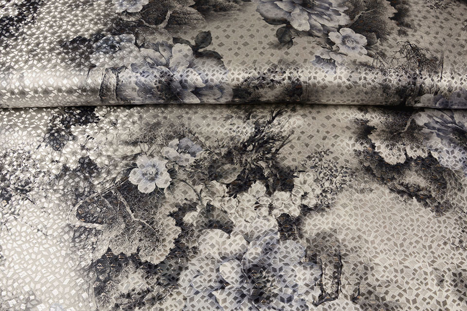Brocade Diamond Motif Timanti Grey
