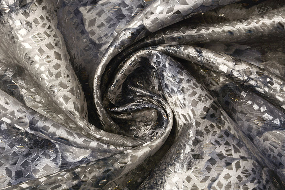 Brocade Diamond Motif Timanti Grey