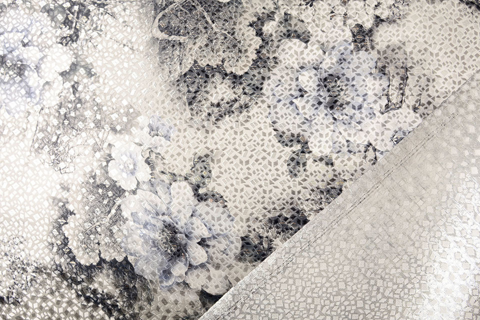 Brocade Diamond Motif Timanti Grey