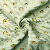 Wafel Regenboog met Hartjes Oud Mint Groen