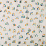 Double Gauze Fabric Rainbow Light Grey