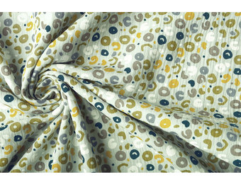 Double Gauze Fabric Panther Light Old Green