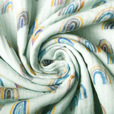 Hydrofiel Stof Regenboog Licht Blauw-Groen