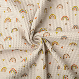 Waffle Rainbow with Hearts Beige