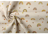 Waffle Rainbow with Hearts Beige