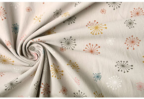 100% Gewaschene Baumwolle Löwenzahn Hellgrau