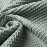 Waffelpiqué Baumwolle Altgrün