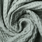 Waffle Pique Fabric Old Green