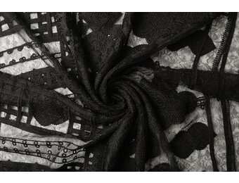 SpitzenStoff Häkeln Chloe Schwarz