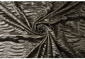 Plissé Lamé Antraciet