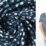 Feiner Crêpe Pebbel Blau