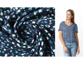 Feiner Crêpe Pebbel Blau