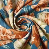 100% Viscose Tulpen Blauw