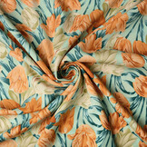 100% Viscose Tulpen Mint Groen