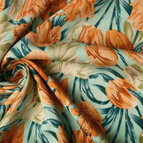 100% Viscose Tulips Mint Green