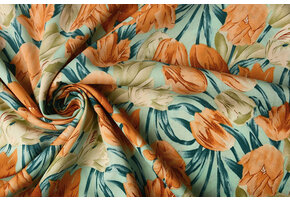 100% Viscose Tulpen Mint Groen