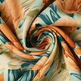 100% Viscose Tulips Mint Green