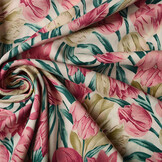 100% Viskose Tulpen Weiß