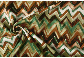 100% Viscose Confuso ZigZag Groen