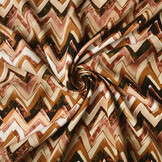 100% Viscose Confuso ZigZag Rood