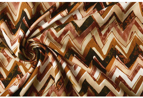100% Viscose Confuso ZigZag Red