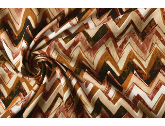 100% Viscose Confuso ZigZag Rood