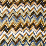 100% Viscose Confuso ZigZag Blue