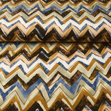 100% Viskose Confuso ZigZag Blau