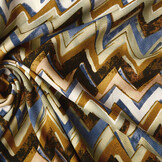 100% Viskose Confuso ZigZag Blau