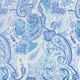 100% Viscose Ziso Paisley Blue
