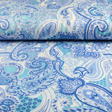 100% Viskose Ziso Paisley Blau