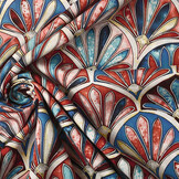 100% Viscose Terazi Blauw