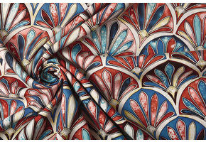 100% Viscose Terazi Blauw